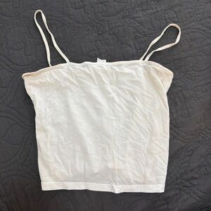 Women's White Spaghetti Strap Top